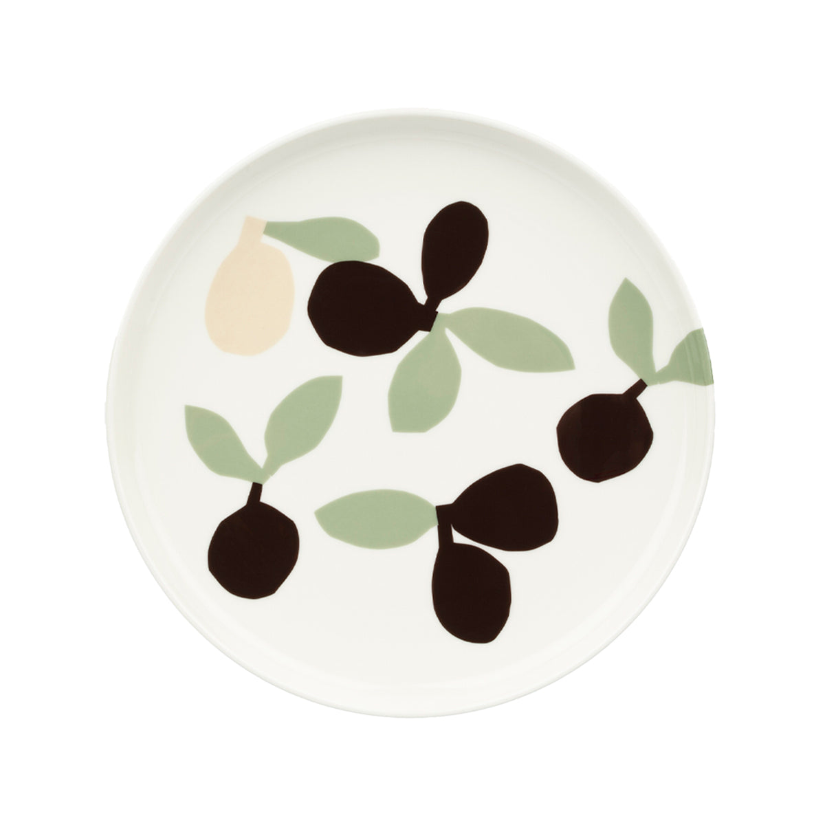 Marimekko Omppo Black / Sage / White Salad Plate
