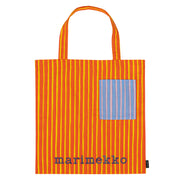 Marimekko Piccolo Orange / Yellow / Light Blue Tote Bag