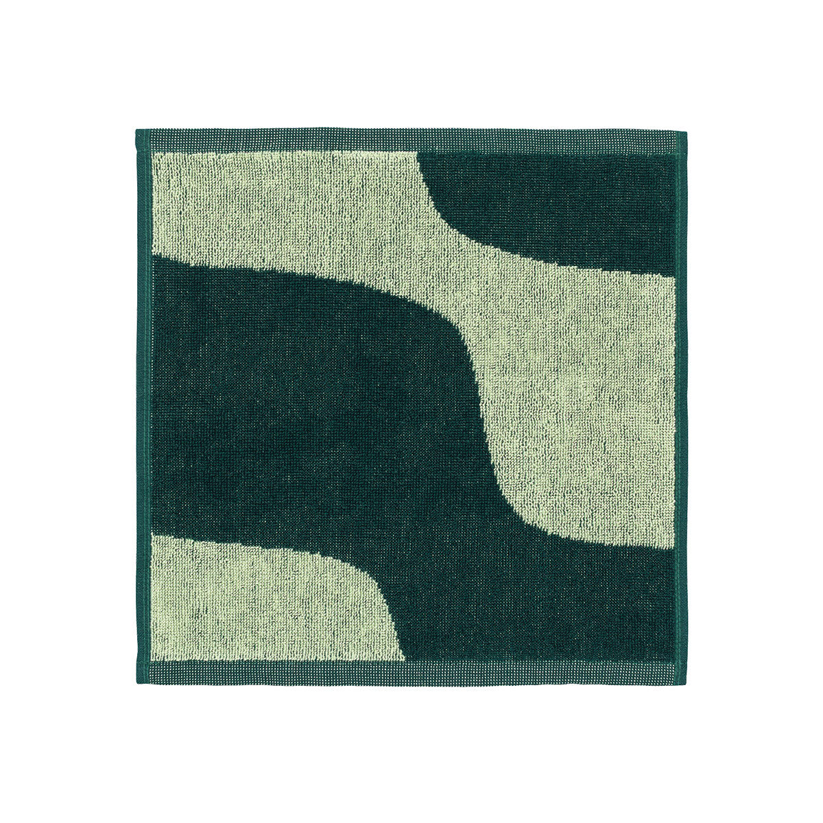 Marimekko Taifuuni Dark Green / Pear Washcloth