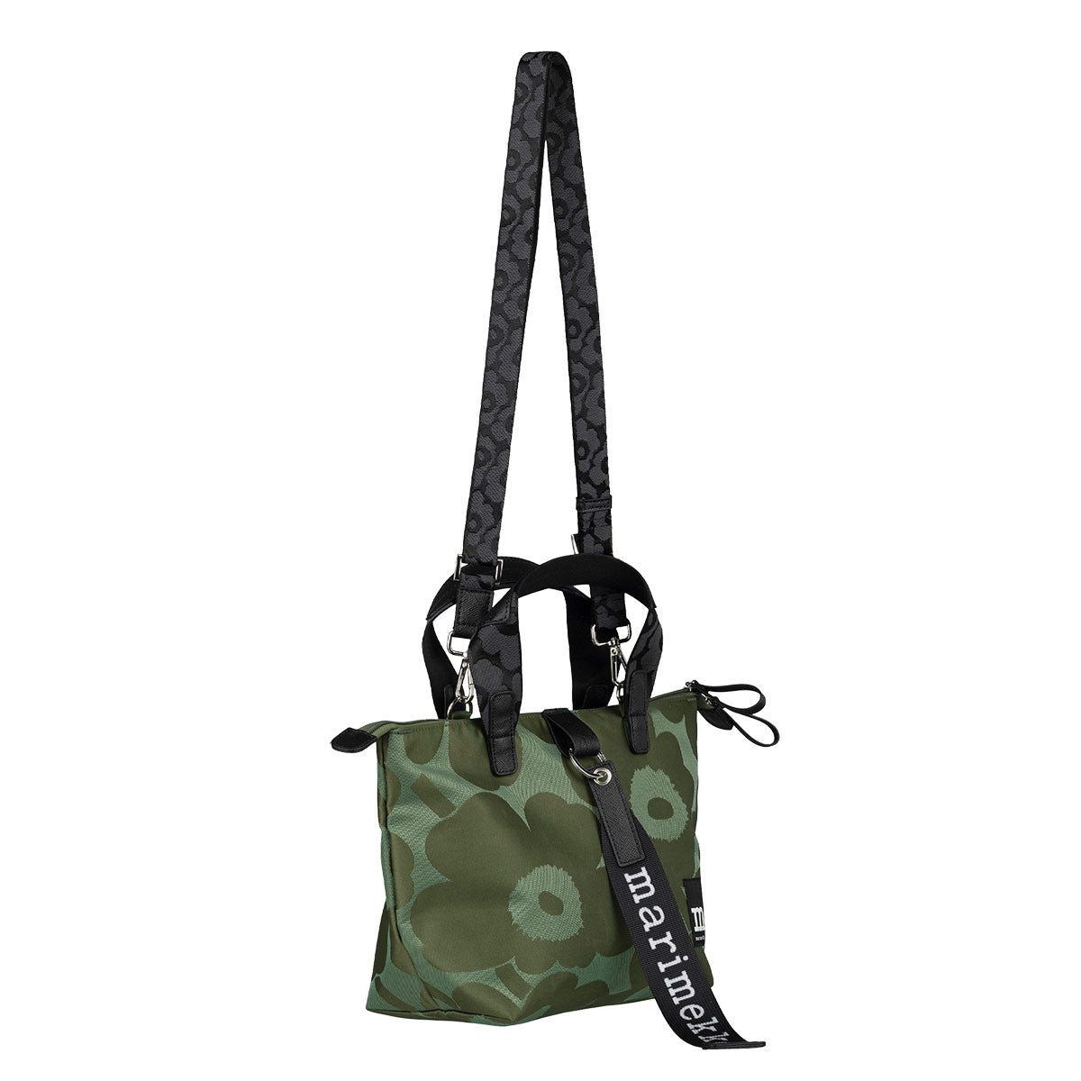 Marimekko Unikko Green Small Tote Shoulder Bag