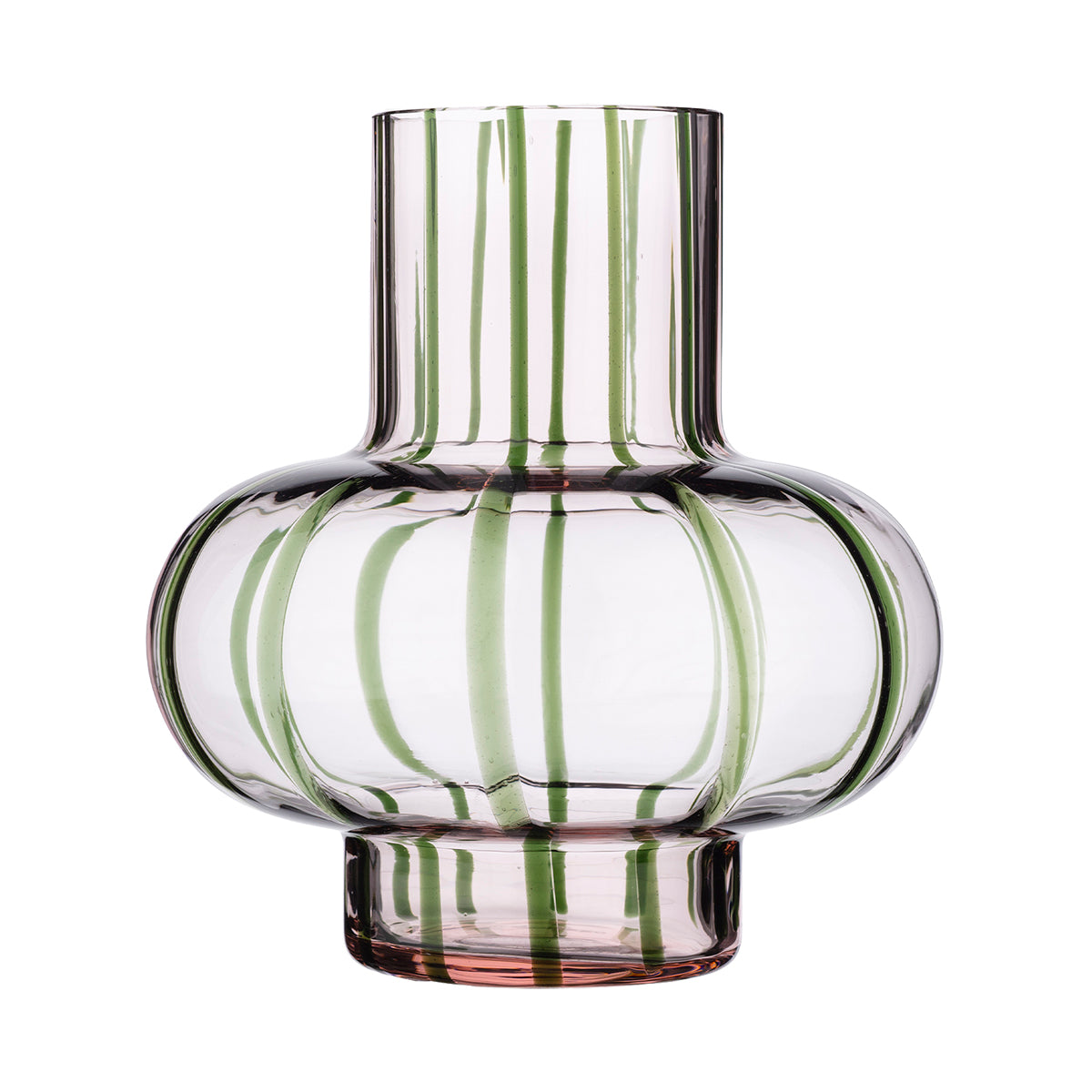 Marimekko Umpu Light Pink / Green Glass Vase