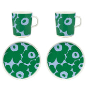 Marimekko Unikko Light Blue / Green 4pc Breakfast Set
