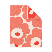 Marimekko Unikko Orange-Red / Off White Hand Towel