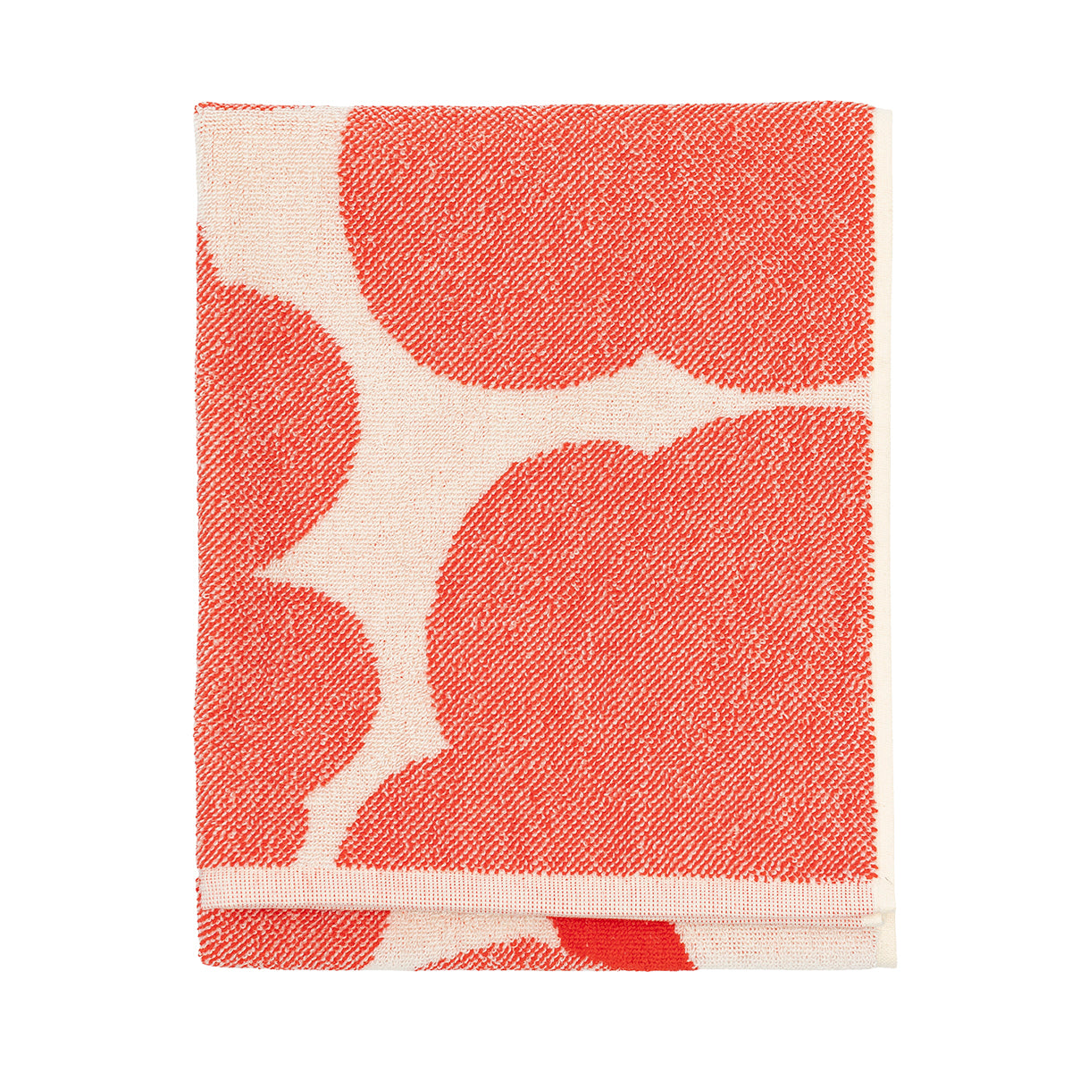 Marimekko Unikko Orange-Red / Off White Hand Towel