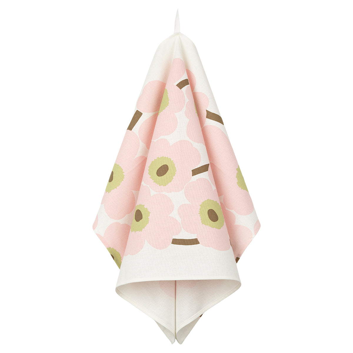 Marimekko Unikko Pink / Off White / Pear Green Tea Towel