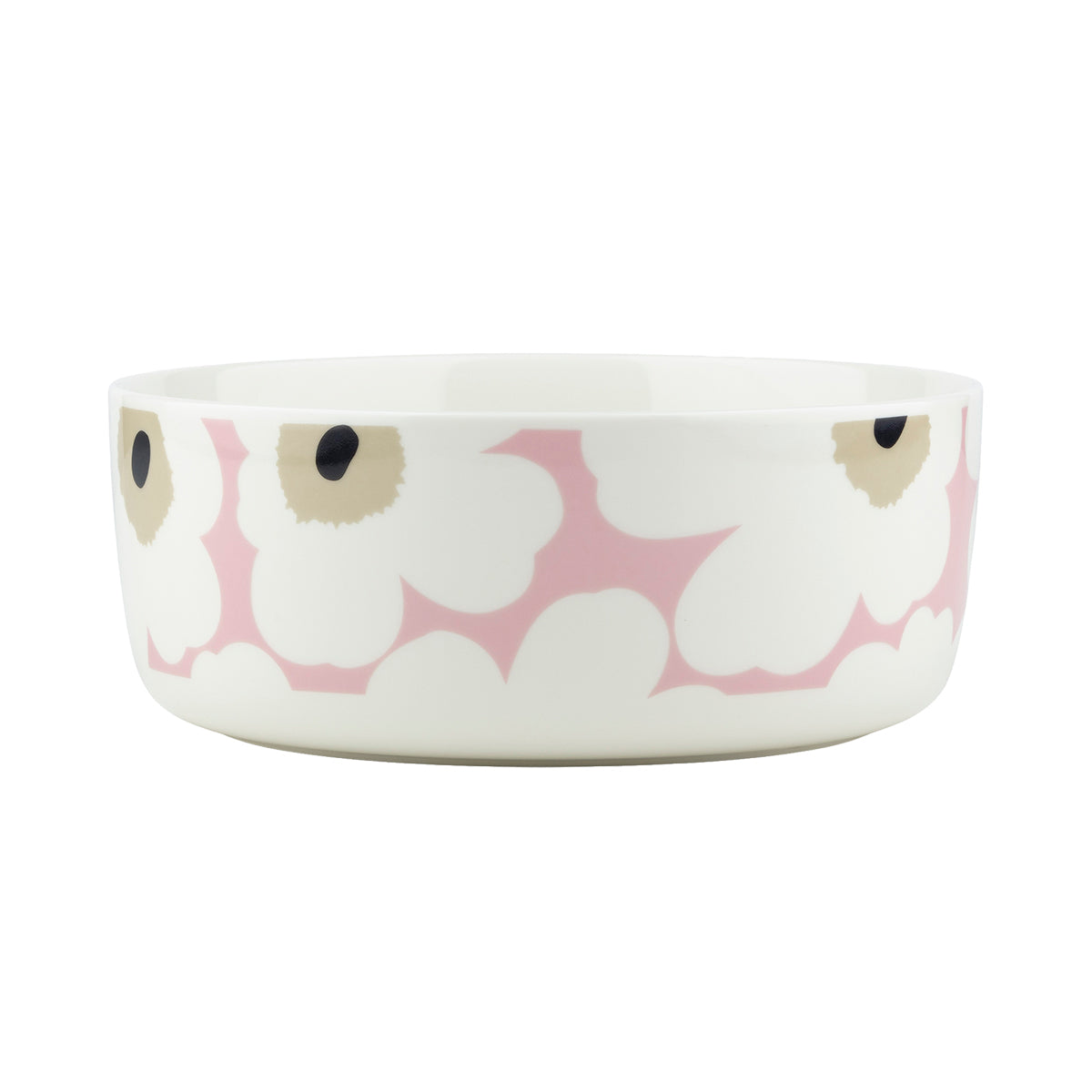 Marimekko Unikko White / Pink / Beige Serving Bowl
