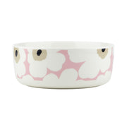 Marimekko Unikko White / Pink / Beige Serving Bowl