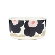 Marimekko Unikko Charcoal / Pink / Beige Soup / Cereal Bowl