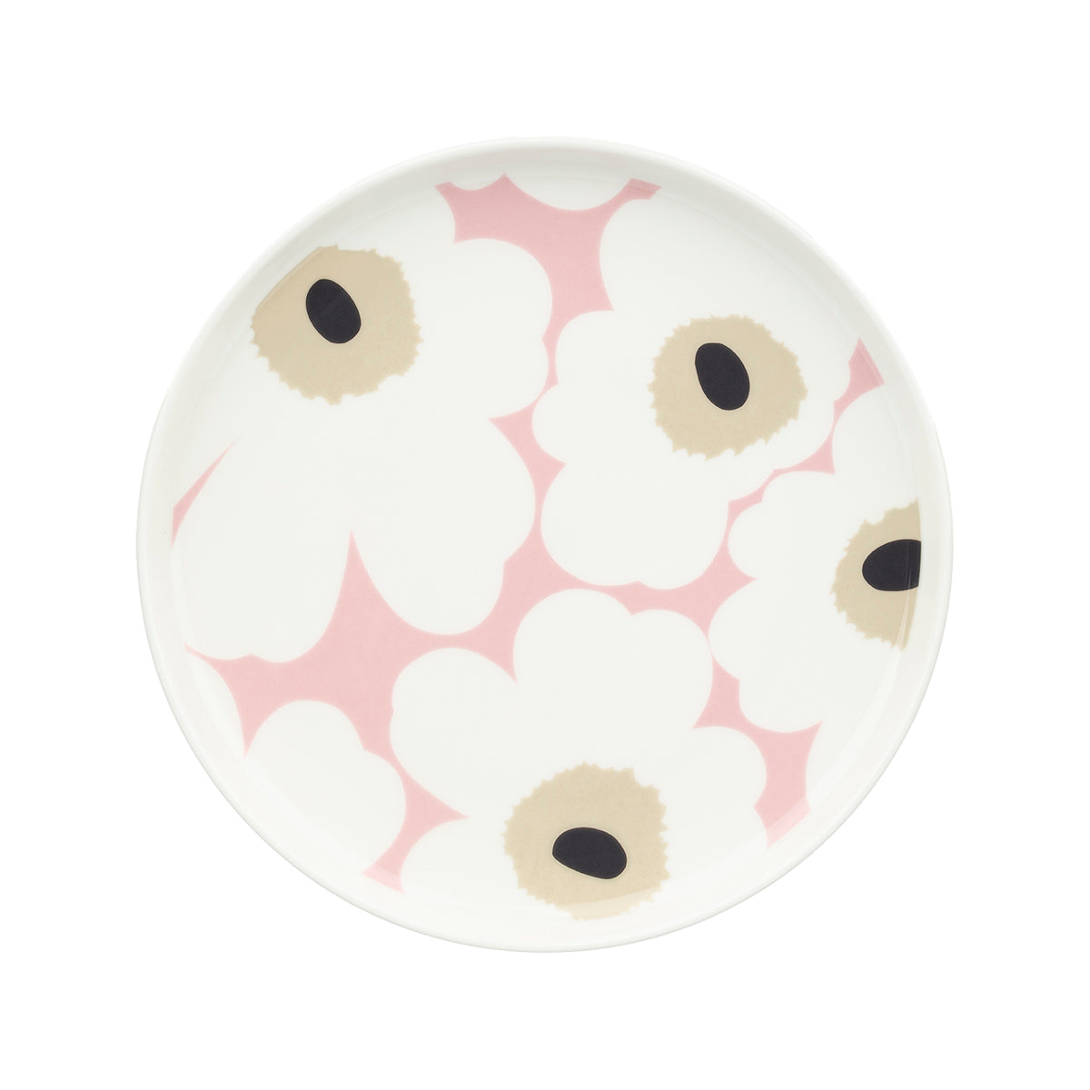 Marimekko Unikko White / Beige / Pink Salad Plate