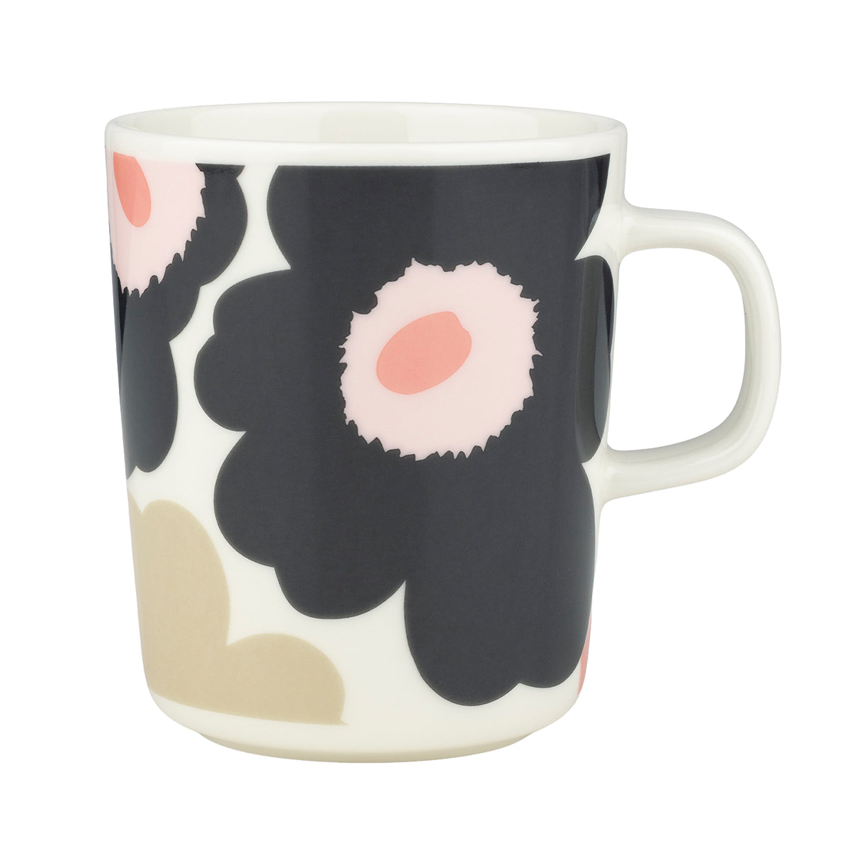 Marimekko Unikko Charcoal / Pink / Beige Mug
