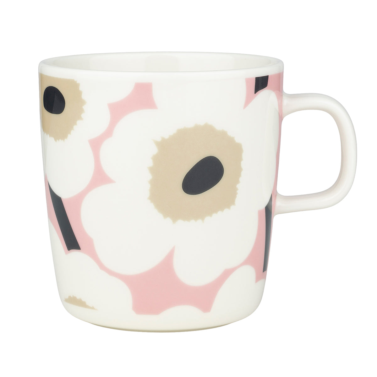 Marimekko Unikko White / Beige / Pink Large Mug