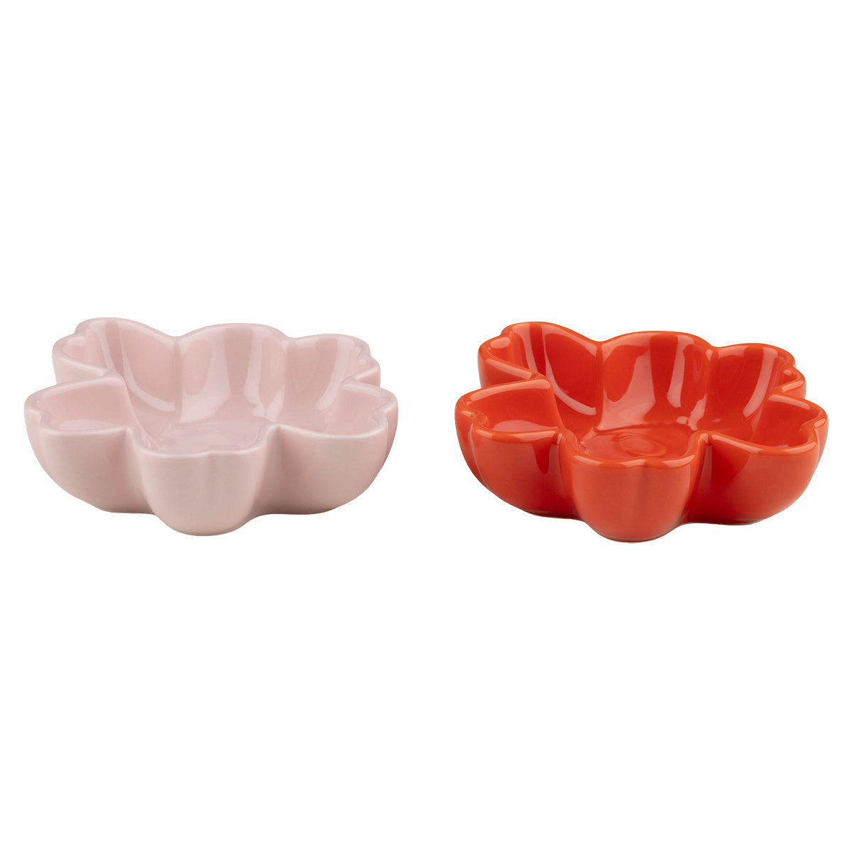 Marimekko Unikko Shape Light Pink / Orange-Red Mini Bowls - Set of 2