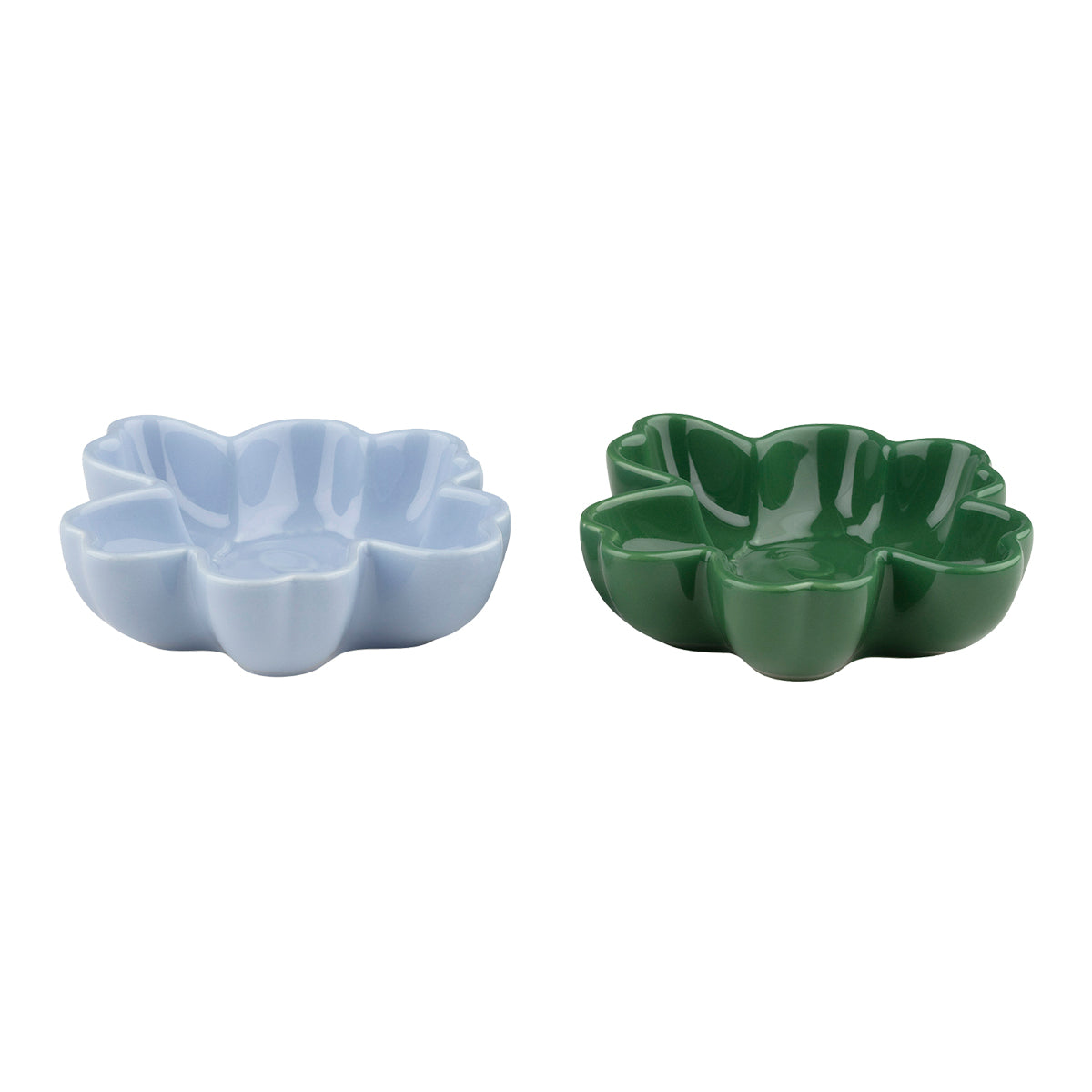 Marimekko Unikko Shape Light Blue / Green Mini Bowls - Set of 2
