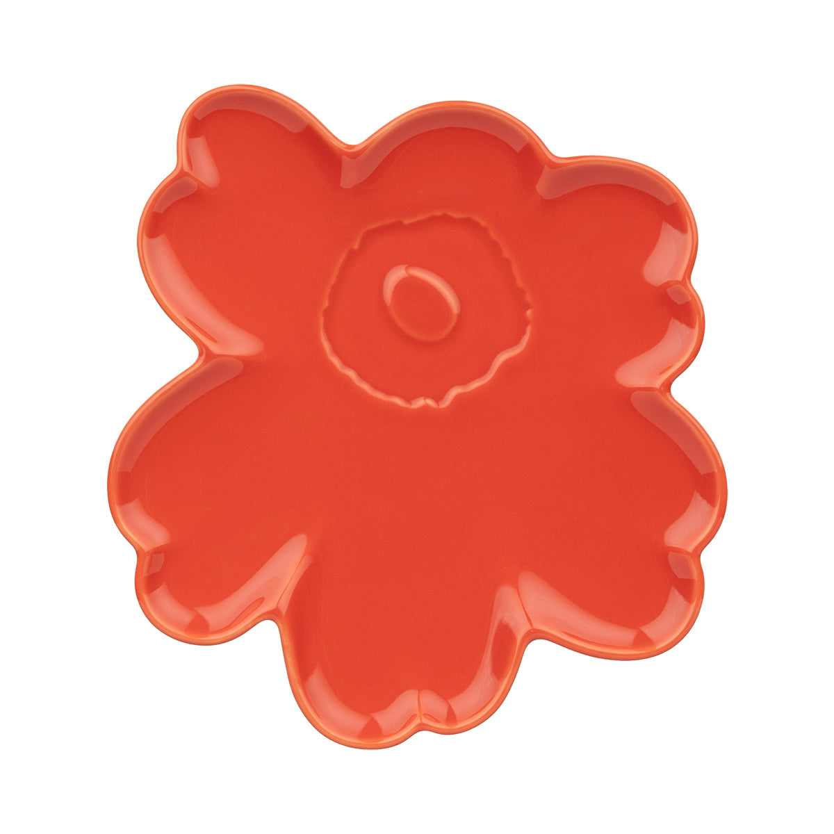 Marimekko Unikko Shape Orange-Red Salad Plate
