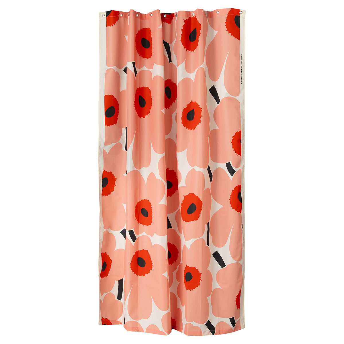 Marimekko Unikko Coral / Off White / Charcoal Shower Curtain
