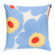 Marimekko Unikko Light Blue / White / Melon Throw Pillow