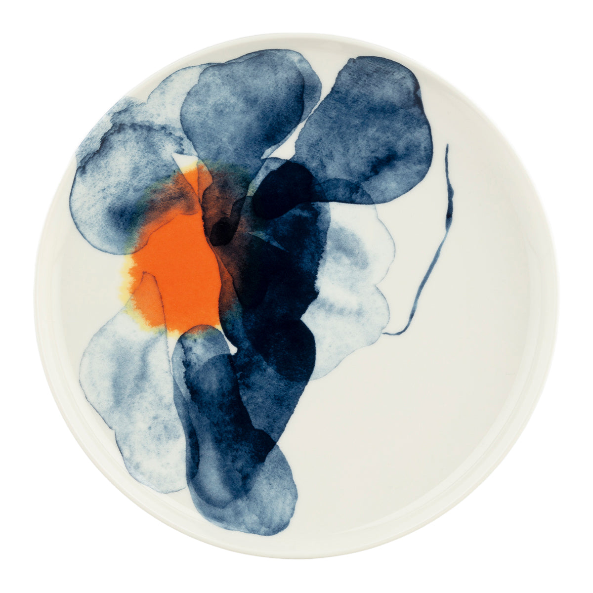 Marimekko Valssi Blue / Orange / White Dinner Plate