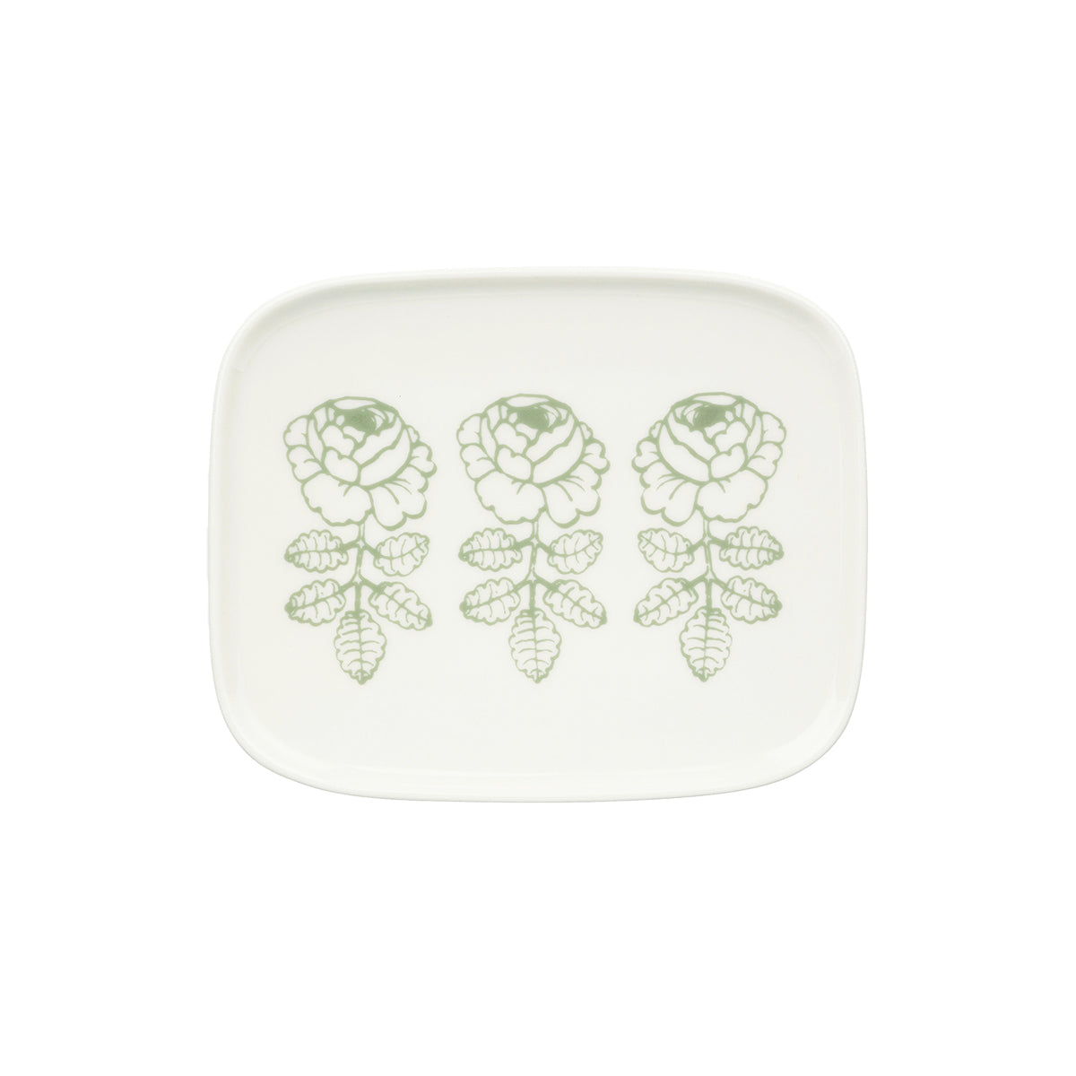 Marimekko Vihkiruusu Sage / White Small Plate
