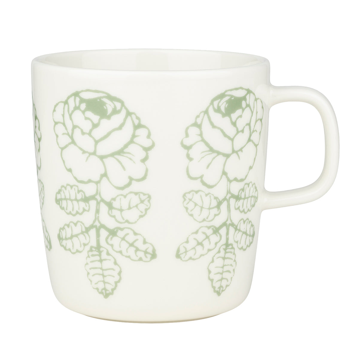 Marimekko Vihkiruusu Sage / White Large Mug