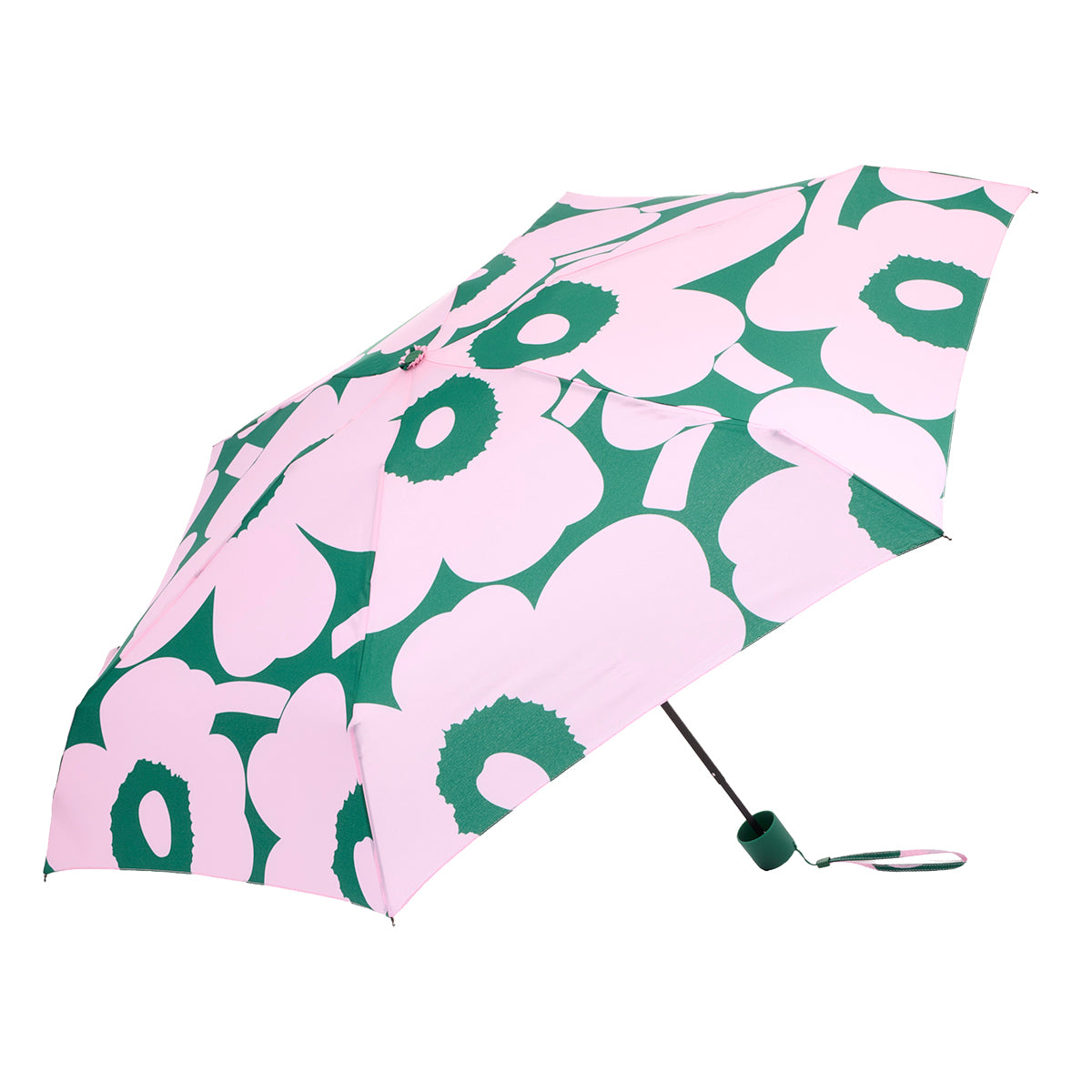 Marimekko Unikko Green / Pink Mini Manual Umbrella