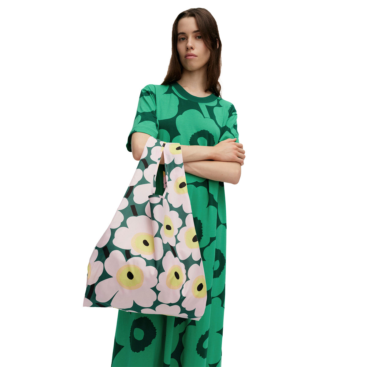 Marimekko Unikko Green / Light Pink / Yellow Smartbag