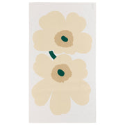 Marimekko Anniversary Unikko White / Beige / Dark Green Tablecloth