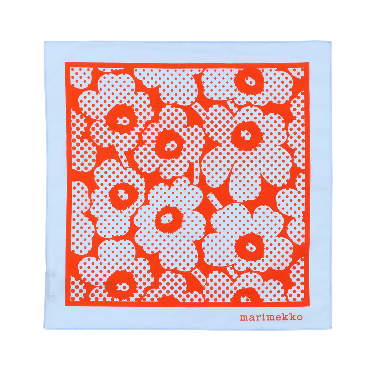Marimekko Astrilli Unikko Light Blue / Red Scarf