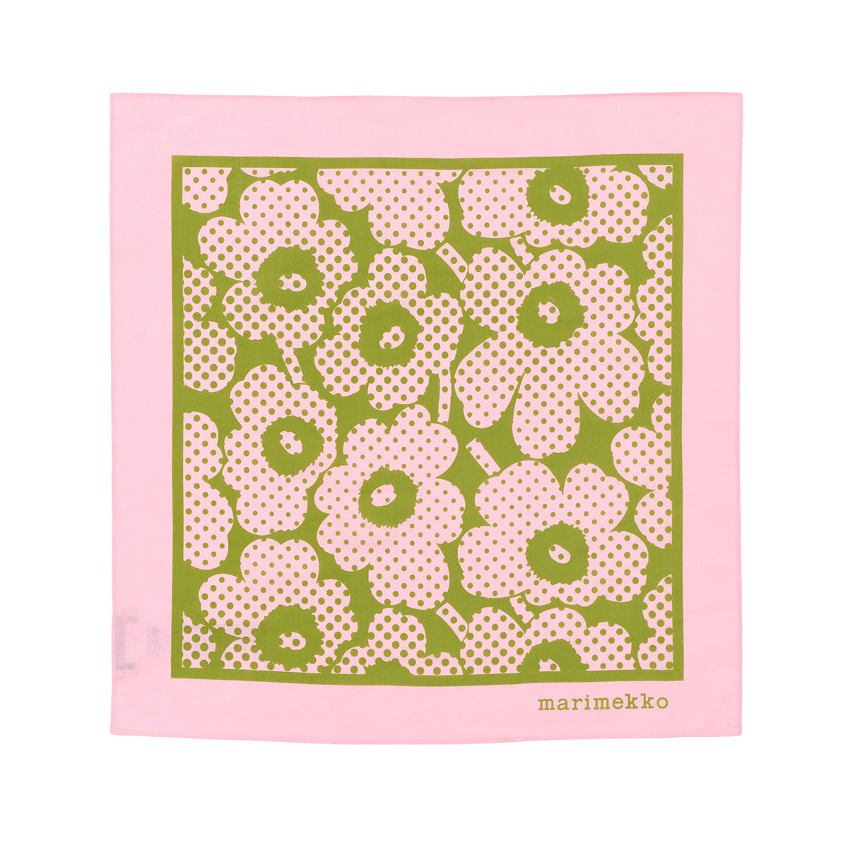 Marimekko Astrilli Unikko Light Pink / Green Scarf