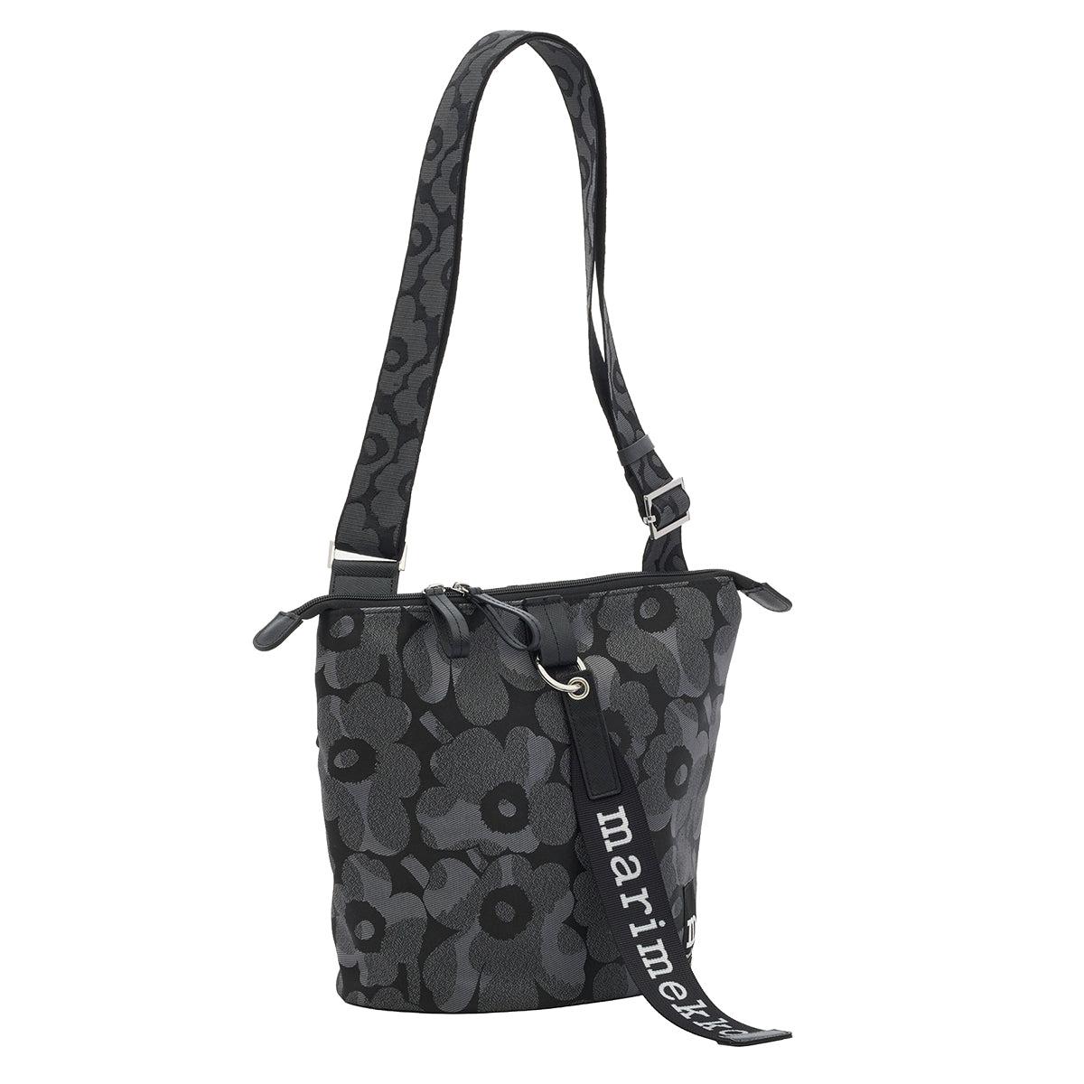 Marimekko Unikko Grey / Black Carry All Shoulder Bag