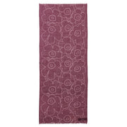 Marimekko Fiore Piirto Unikko Dark Purple / Light Pink Sheer Wool Scarf