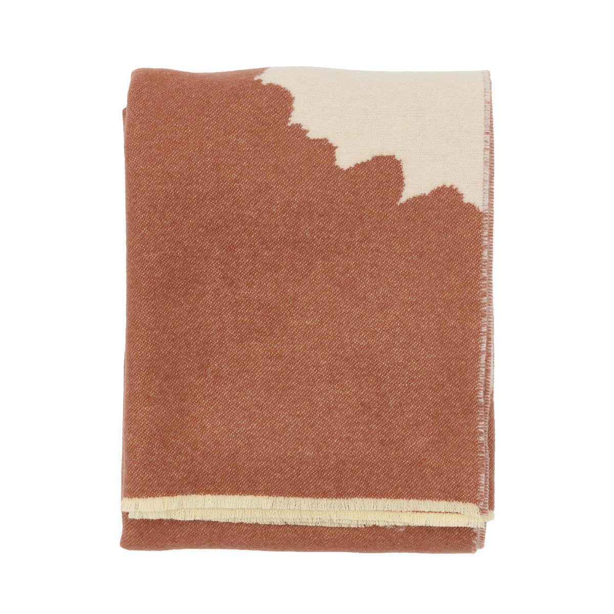 Marimekko Iso Unikko Chestnut Brown / Off White Throw Blanket