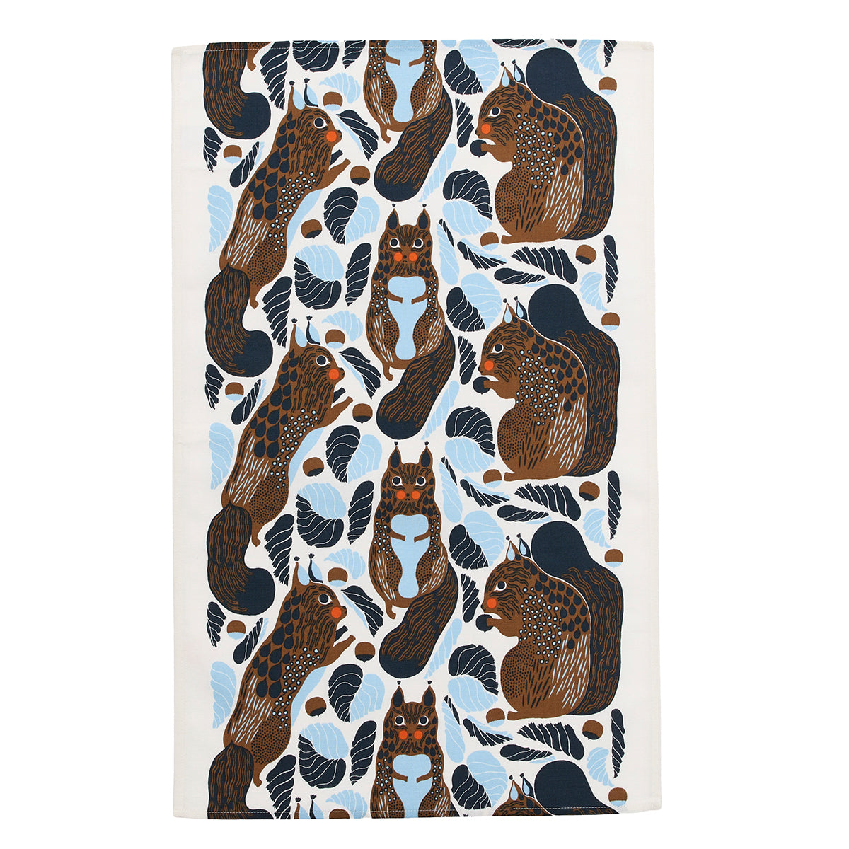 Marimekko Kurre White / Brown / Light Blue Tea Towel