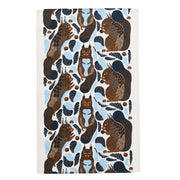 Marimekko Kurre White / Brown / Light Blue Tea Towel