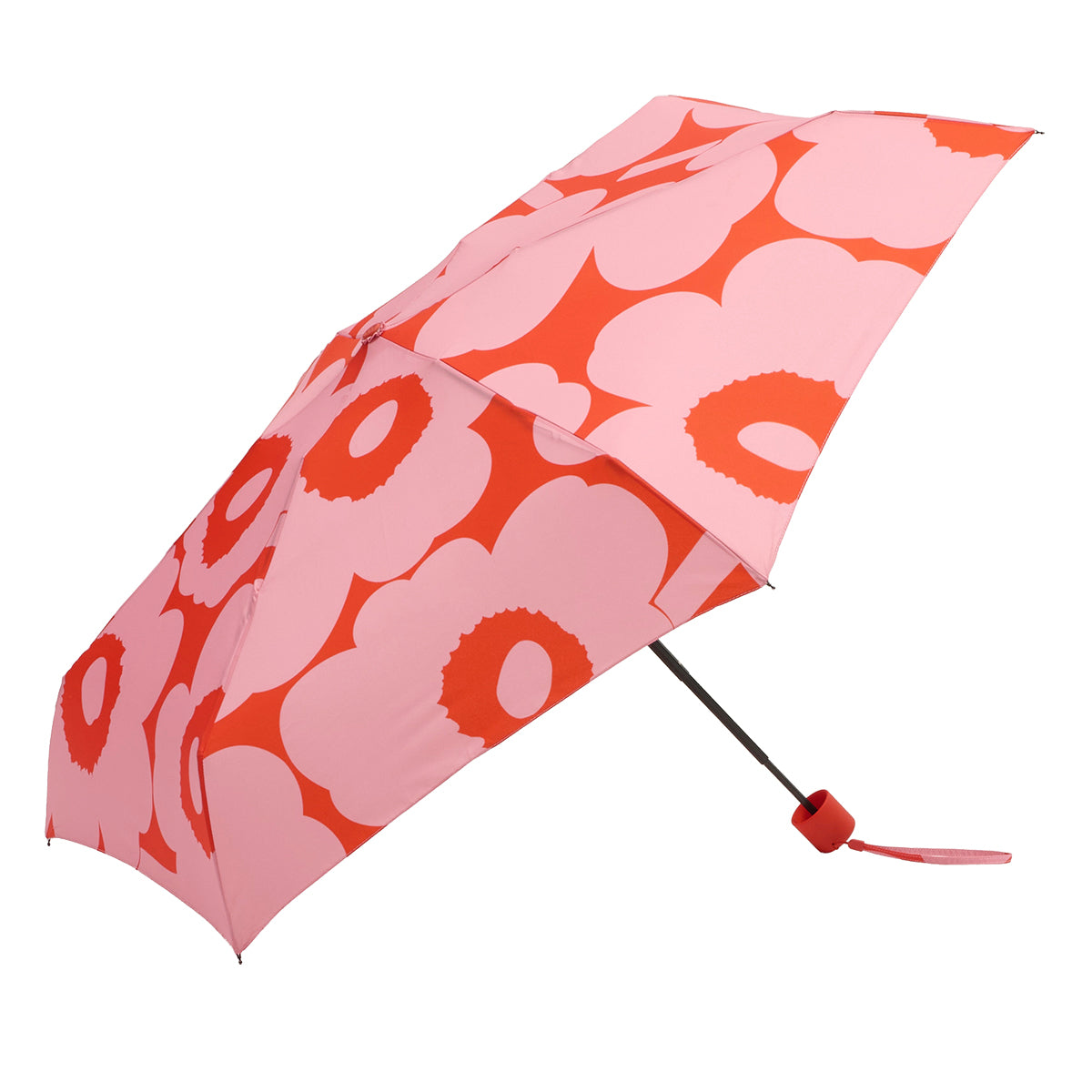 Marimekko Unikko Pink / Red Mini Manual Umbrella