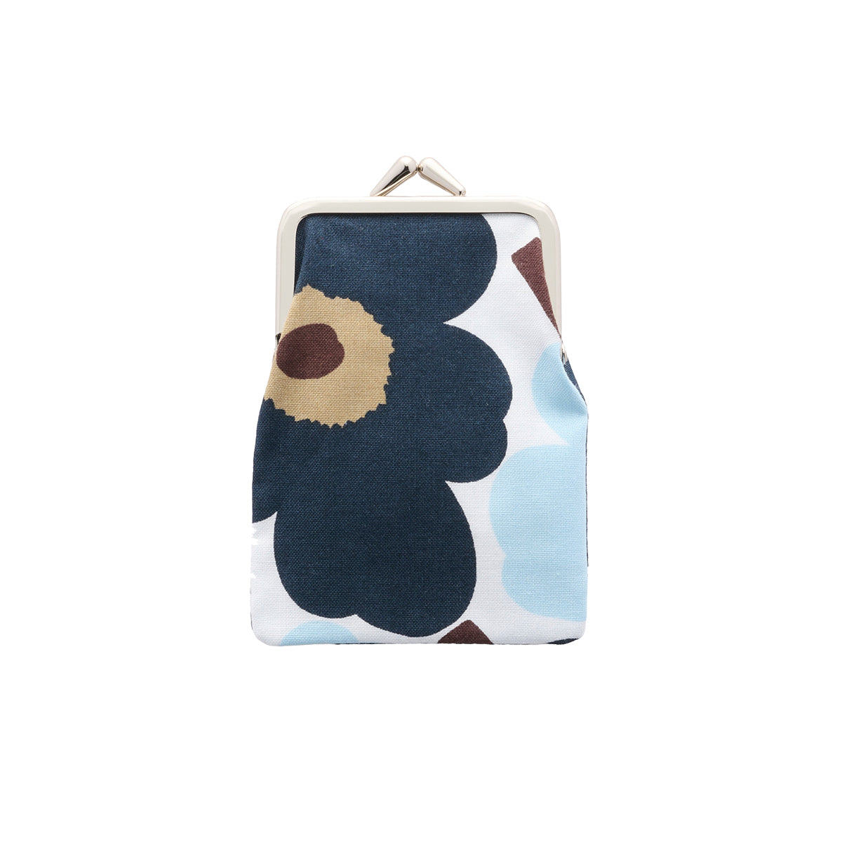 Marimekko Unikko / Navy Blue / Light Blue / Brown Mini Coin Purse