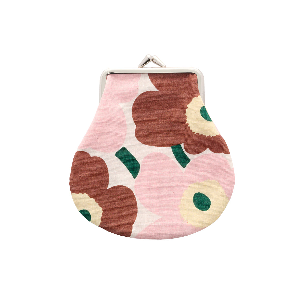 Marimekko Mini Unikko Off White / Chestnut / Pink Small Coin Purse