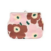 Marimekko Mini Unikko Off White / Chestnut / Pink Large Coin Purse