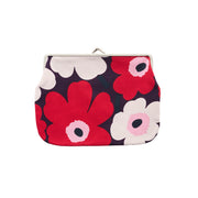 Marimekko Mini Unikko Plum / Cranberry / Off White Large Coin Purse