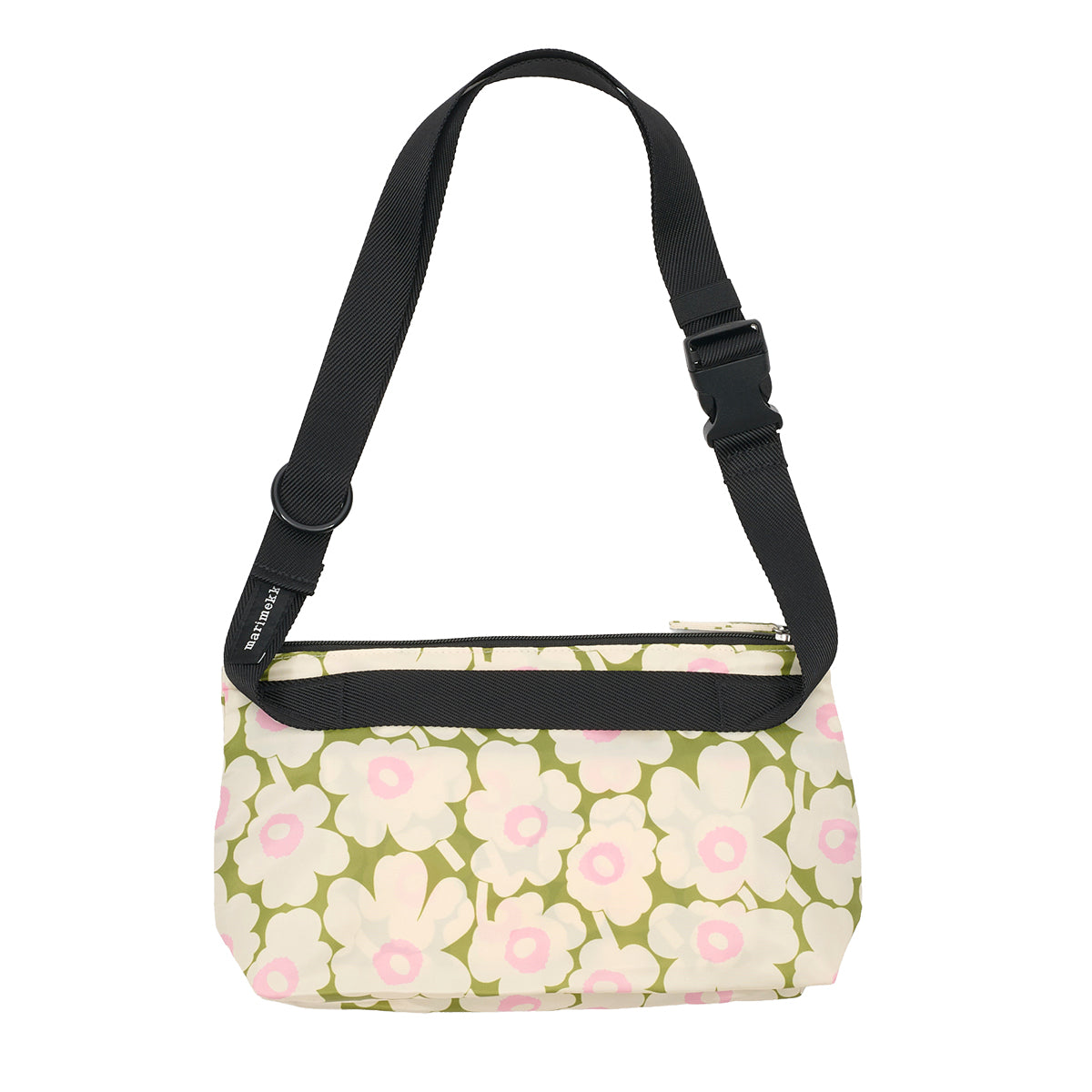 Marimekko Unikko Green / Light Yellow / Pink Small Neat Crossbody Shoulder Bag