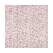 Marimekko Pesofati Piirto Unikko Light Pink / Brown / Blue Scarf