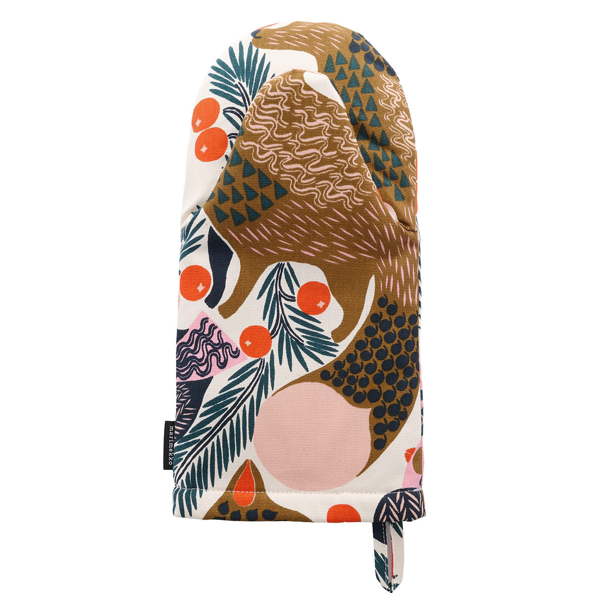 Marimekko Ketunmarja Off White / Brown / Pink Oven Mitt