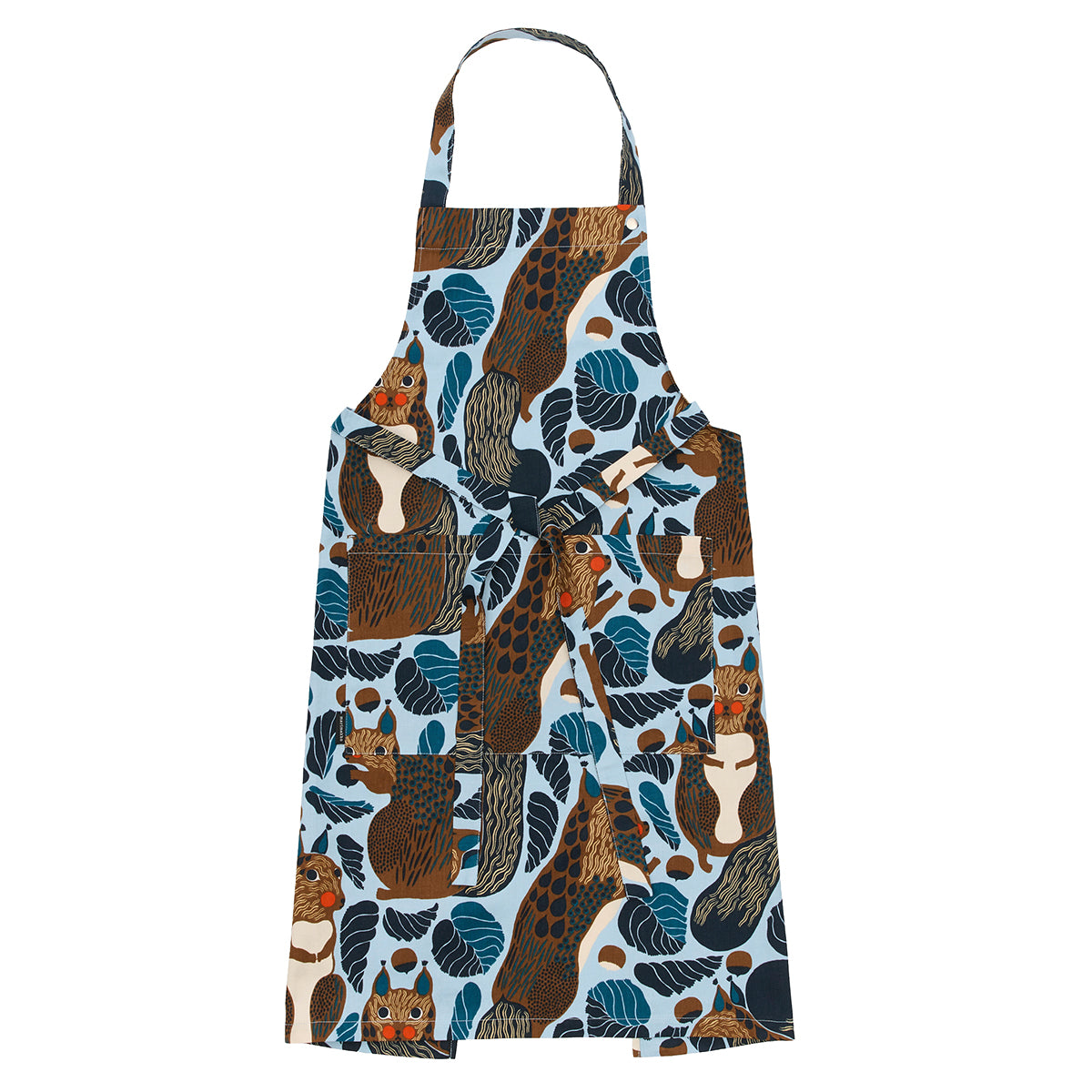 Marimekko Kurre Light Blue / Brown / Multi Apron
