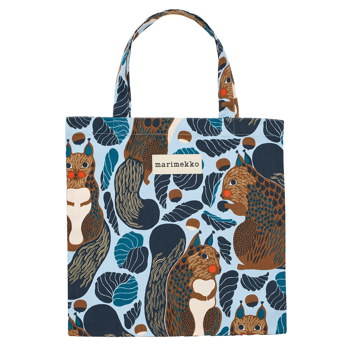 Marimekko Kurre Light Blue / Brown / Multi Tote Bag