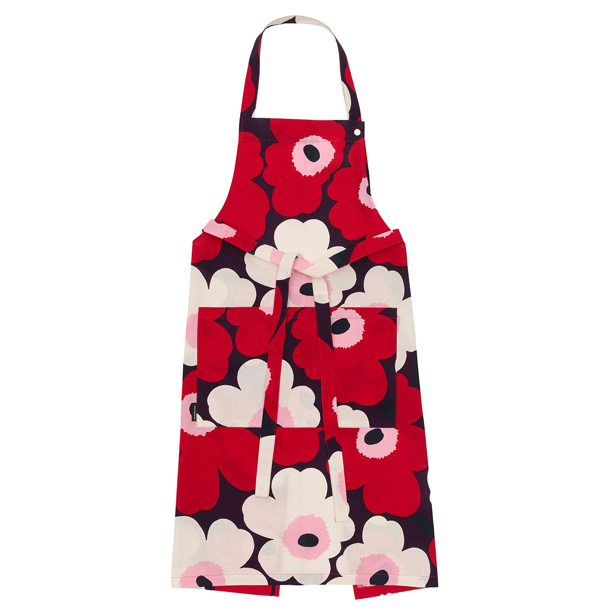 Marimekko Unikko Plum / Cranberry / Off White Apron