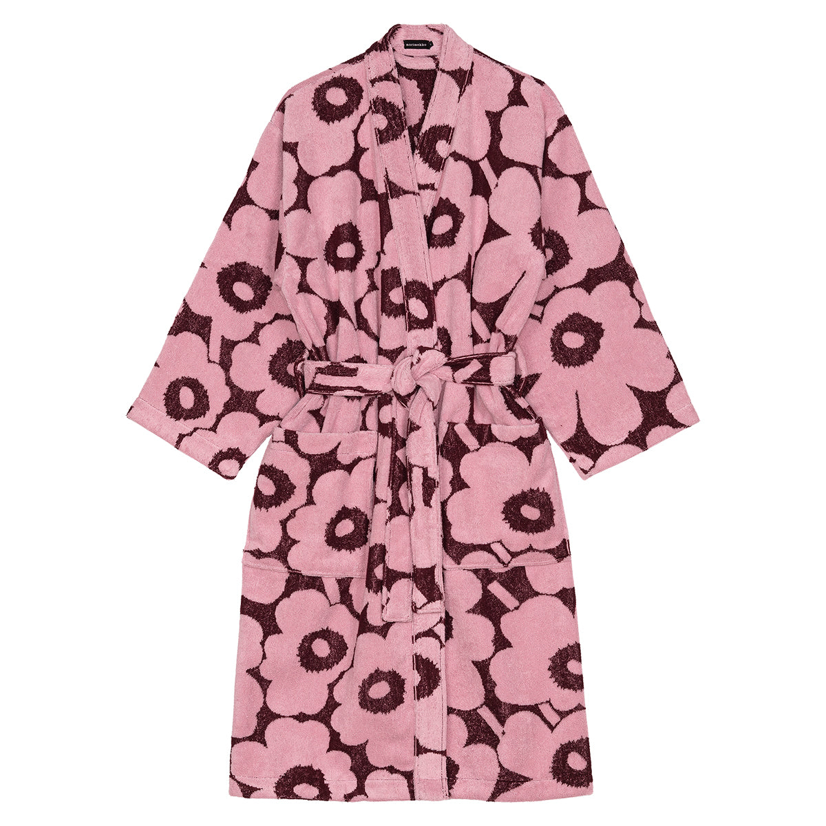 Marimekko Unikko Plum / Pink Bathrobe