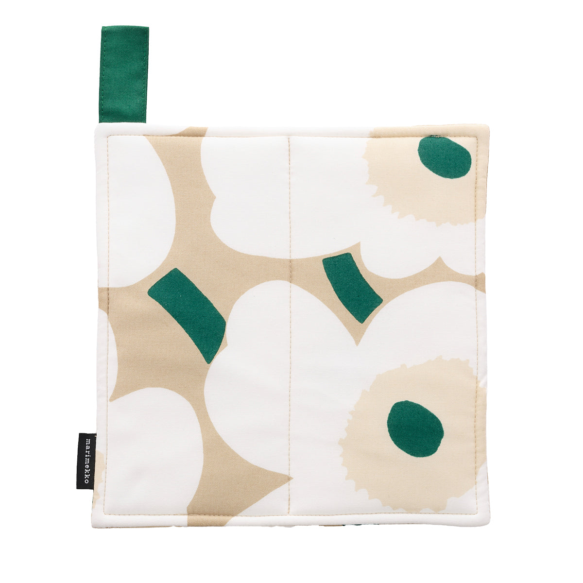 Marimekko Unikko White / Beige / Dark Green Pot Holder