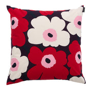 Marimekko Pieni Unikko Plum / Cranberry / Off White Throw Pillow