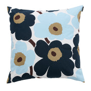 Marimekko Pieni Unikko White / Light Blue / Brown Throw Pillow