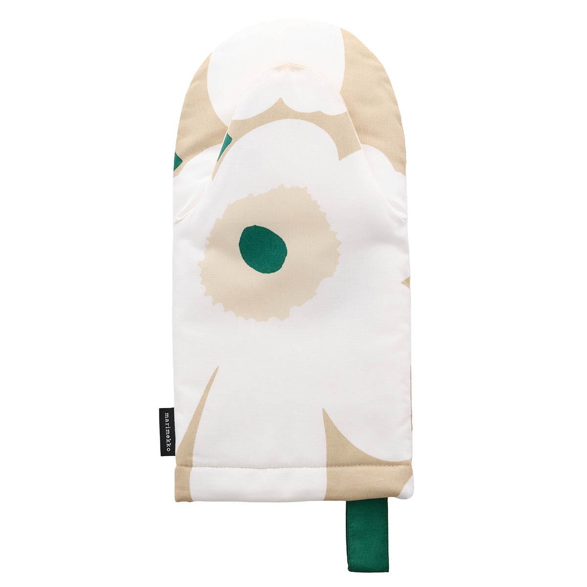 Marimekko Unikko White / Beige / Dark Green Oven Mitt