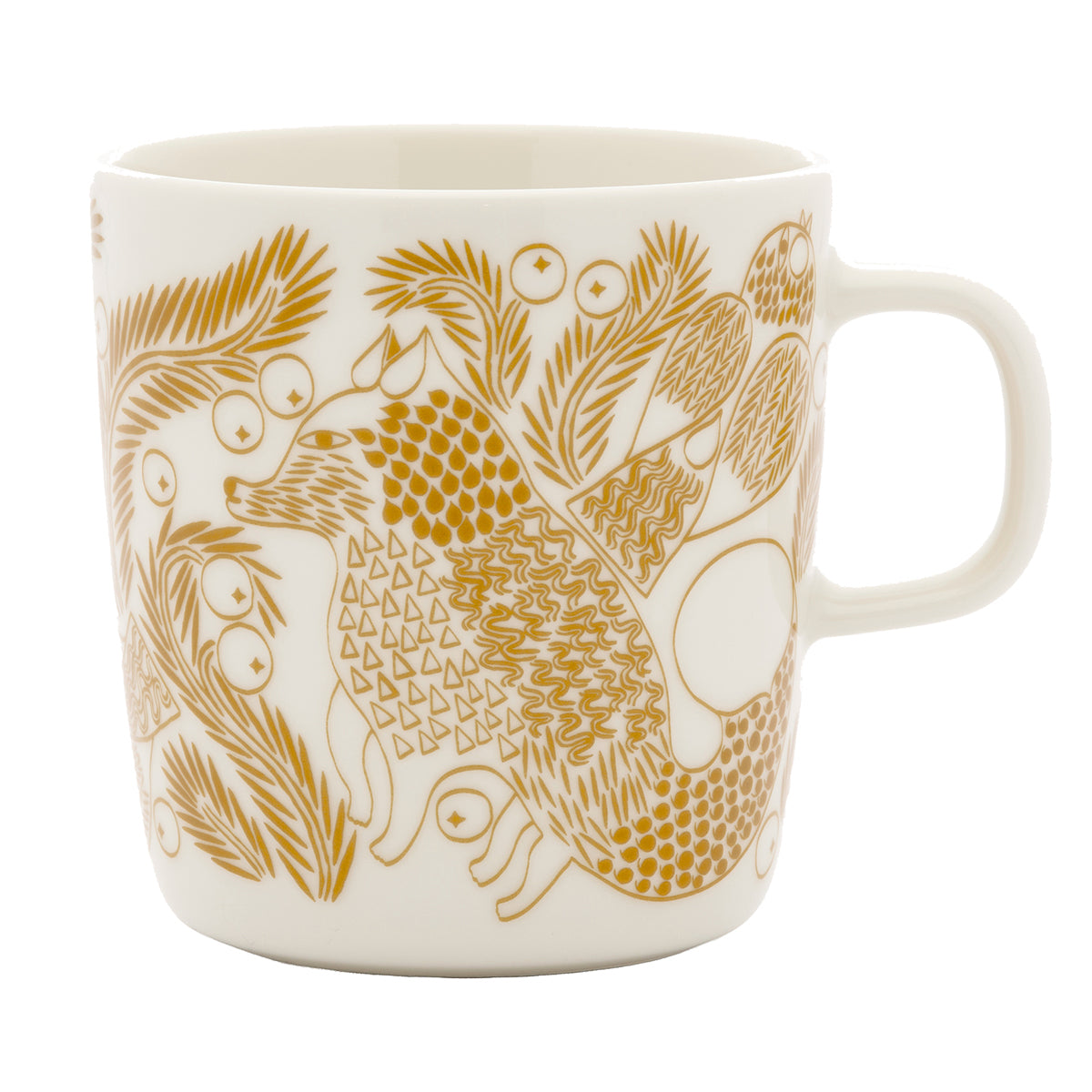 Marimekko Piirto Ketunmarja White / Bronze Brown Large Mug